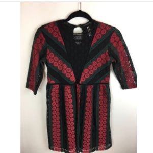 Xhiliration Lace Long Sleeve Dress